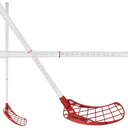 Unihoc EPIC PERFORMANCE FL 26 white/red OVAL Floorball Schläger
