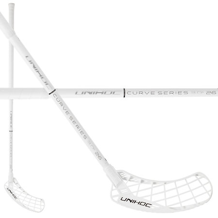 Unihoc EPIC CURVE 3.0º 26 white Florbalová hůl