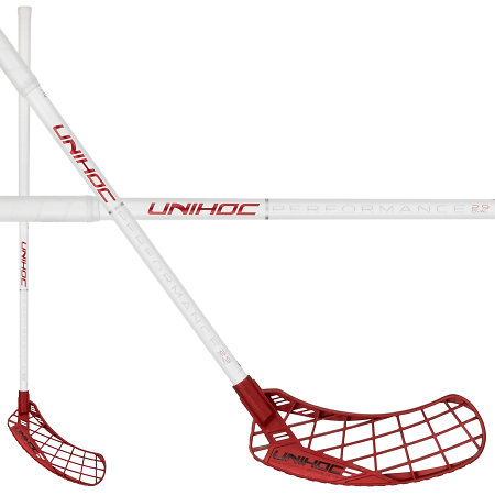 Unihoc EPIC PERFORMANCE FL 29 white/red OVAL Florbalová hůl