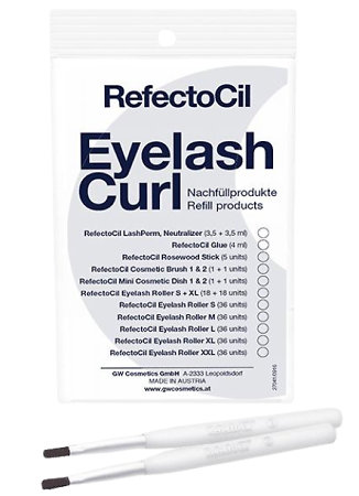 RefectoCil Eyelash Perm Cosmetic Brush 1 & 2 eyelash brushes