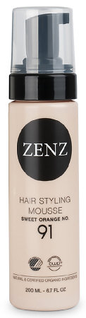 ZENZ Organic Styling Mousse Sweet Orange No. 91 přírodní tužicí pěna s ochranou před teplem