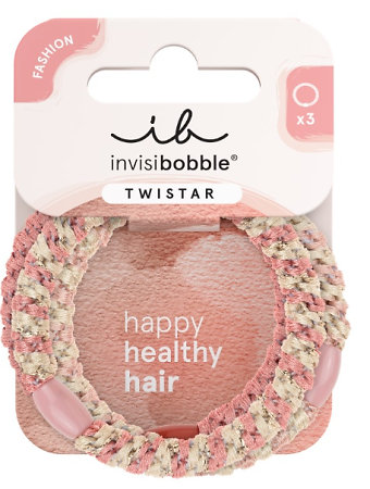 Invisibobble Twistar Blush Braids set of hair elastics