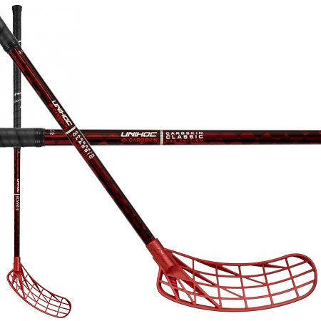 Unihoc UNILITE CARBSKIN FL 29 OVAL radiant red Florbalová hůl