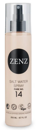 ZENZ Organic Salt Water Spray Pure No. 14 slaný sprej bez parfumácie pre citlivú pokožku hlavy
