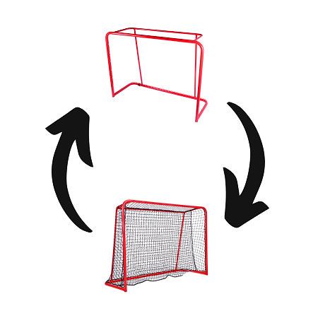 Necy Net installation Namotanie florbalovej siete na bránku