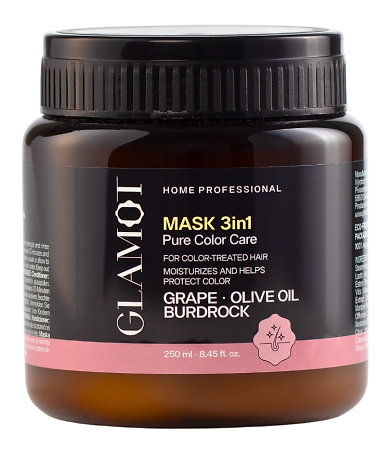 Glamot Pure Color Care Mask 3in1 3in1 mask for coloured and chemically treated hair