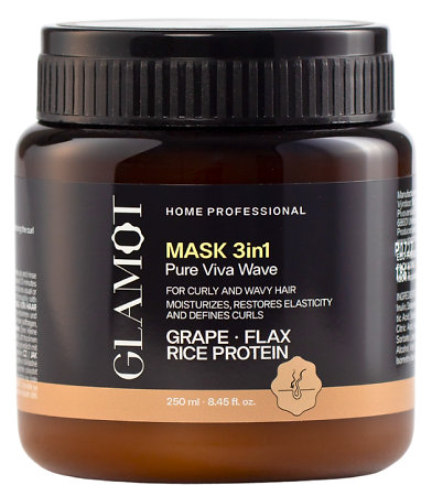 Glamot Pure Viva Wave Mask 3in1 maska pro vlnité a kudrnaté vlasy