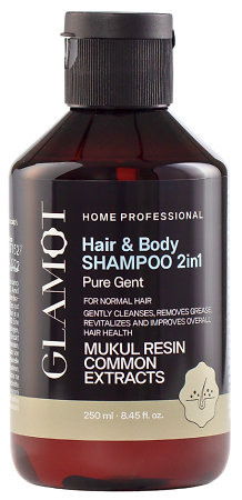 Glamot Pure Gent Hair & Body Shampoo 2in1 šampon na vlasy a sprchový gel 2v1 pro muže