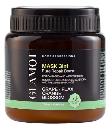 Glamot Pure Repair Boost Mask 3in1 regenerační maska pro poškozené vlasy