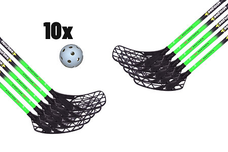 FLOORBEE Albatross 36 JR Green + Balls Florbalová sada