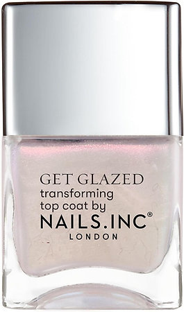Nails Inc. London Better On Top Quick-Drying Top Coat - Glaze hydratační rychleschnoucí vrchní lak s jemným třpytem