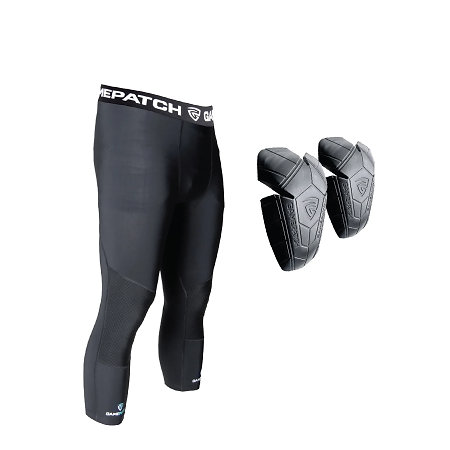Game Patch Abrasion resistant 3/4 tights with insertable knee padding 3/4 compression pants