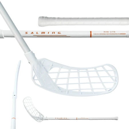 Salming Minilite Q2 F35 Kid White/Nectarine Florbalová hokejka