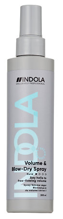 Indola Volume & Blow-Dry Spray Vegan Spray for increased hair volume and easy blow-drying