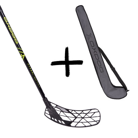 Oxdog HYPERLIGHT HES 27 YL ROUND FSL MBC + Stickbag Set florbalky s vakom