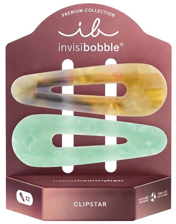 Invisibobble Premium Rainbow Carousel Farbige Haarclips in grünen und braunen Tönen