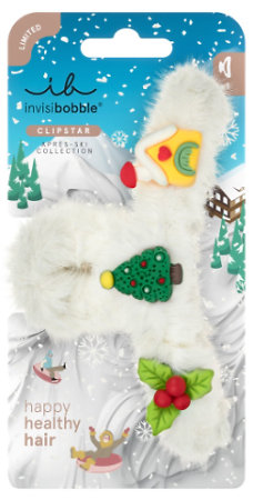 Invisibobble Aprés-Ski Clipstar L Ski Fluffy plush hair clip nebo fuzzy hair claw