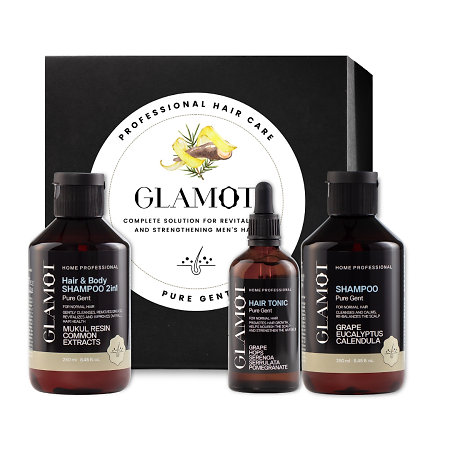 Glamot Pure Gent Complex Set Geschenkset für umfassende Haarpflege für Männer