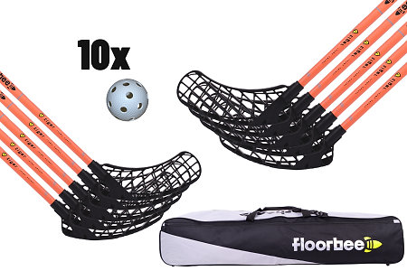 FLOORBEE Tiger Teams Energy 32 + Toolbag + Balls Florbalová sada