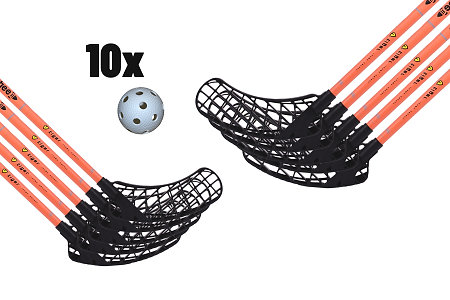 FLOORBEE Tiger Teams Energy 32 + Balls Floorball set