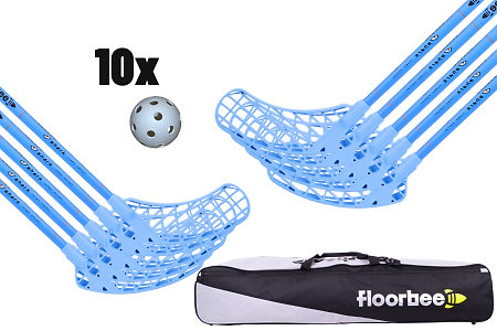 FLOORBEE Shark Teams Energy 32 + Toolbag + Balls Florbalová sada