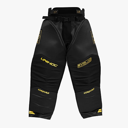 Unihoc Goalie pants ALPHA EVOLAB black/gold Brankárske nohavice