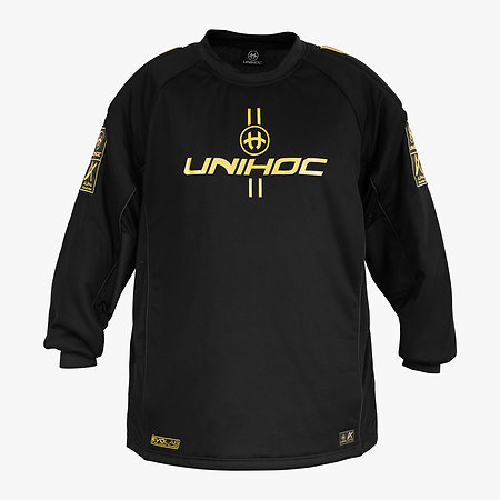 Unihoc Goalie sweater ALPHA EVOLAB black/gold Brankársky dres