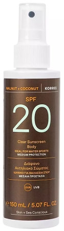 Korres Clear Body Spray SPF20