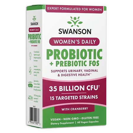 Swanson Women's Daily Probiotic + Prebiotic FOS Doplněk stravy s probiotiky pro ženy