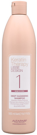 Alfaparf Milano Keratin Therapy Lisse Design Deep Cleansing Shampoo deep cleansing shampoo for preparation for keratin treatment