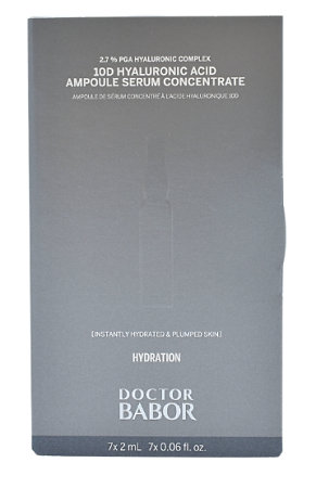 Babor Doctor 10D Hyaluronic Acid Ampoule treatment for restoring and hydrating dehydrated skin
