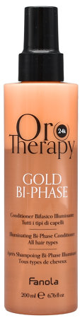 Fanola OroTherapy Gold Bi-Phase Conditioner rozjasňující dvoufázový kondicionér pro všechny typy vlasů