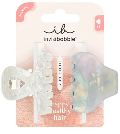 Invisibobble Clipstar Pearly Frost malé štipce do vlasov s perleťovým vzhľadom