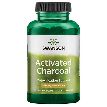 Swanson Activated Charcoal Nahrungsergänzungsmittel mit Aktivkohle