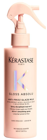 Kérastase Gloss Absolu Anti-Frizz Glaze Milk All-1 Milk uhladzujúci sprej pre dlhé vlasy so sklonom ku krepovateniu