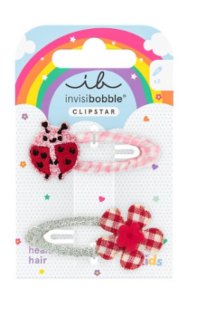 Invisibobble Kids Snap Clipstar Happy Ladybird barevné sponečky do vlasů s dětskými motivy