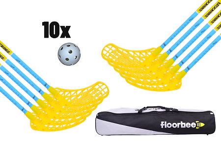 FLOORBEE Douglas 32 + Toolbag + 10 Balls Unihockey-Set
