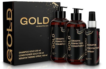 Brazil Keratin Gold Luxury Gift Set Pflegeset für trockenes und geschwächtes Haar