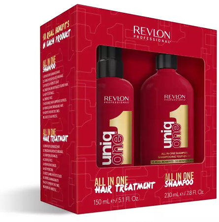 Revlon Professional Uniq One Treatment & Shampoo Duo Set sada regeneračnej starostlivosti pre vlasy bez vitality