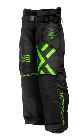 Oxdog X2 GOALIE PANTS SR Black/Green Brankárské nohavice