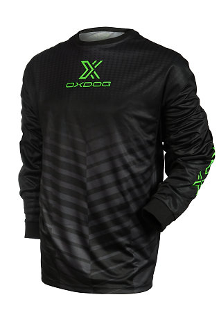 Oxdog X2 LIGHT GOALIE SHIRT SR Black/Green no padding Brankársky dres