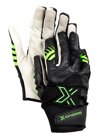 Oxdog X2 SKIN SR GOALIE GLOVE Black/Green Brankářské rukavice