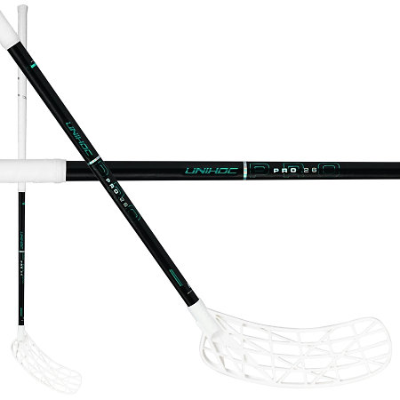 Unihoc EVOLITE PRO FL 26 white/turq SLIM Florbalová hůl