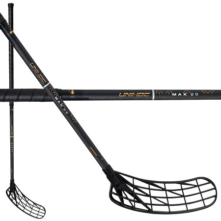 Unihoc UNILITE MAX TI 26 black/gold SLIM Florbalová hůl