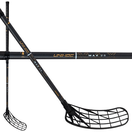 Unihoc UNILITE MAX TI 26 black/gold OVAL Florbalová hůl