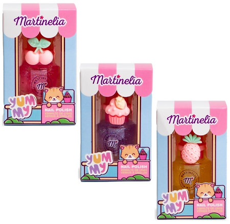Martinelia Yummy Nail Polish With Ring průsvitný lak na nehty se třpytkama s prstýnkem - mňam