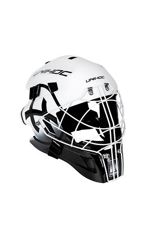Unihoc INFERNO 66 white/black Goalie Mask