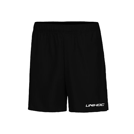 Unihoc Shorts COACH black/white (with pockets) Floorball shorts