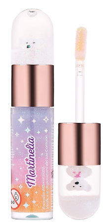 Martinelia Bear Glitter Efect Lip Gloss dětský lesk na rty se sněžítkem ve vršku