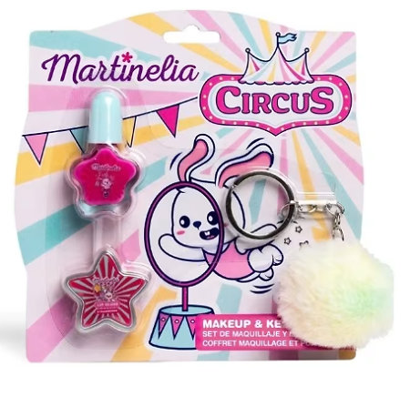 Martinelia Cirkus Make-Up & Keychain Set dětská sada kosmetických doplňků s klíčenkou